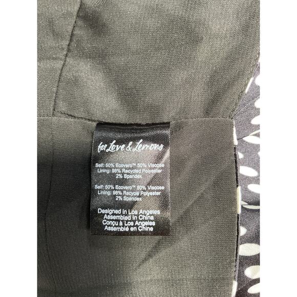 For Love & Lemons 'Kat' Black Satin Polka Dot Top Size S - Picture 5 of 5